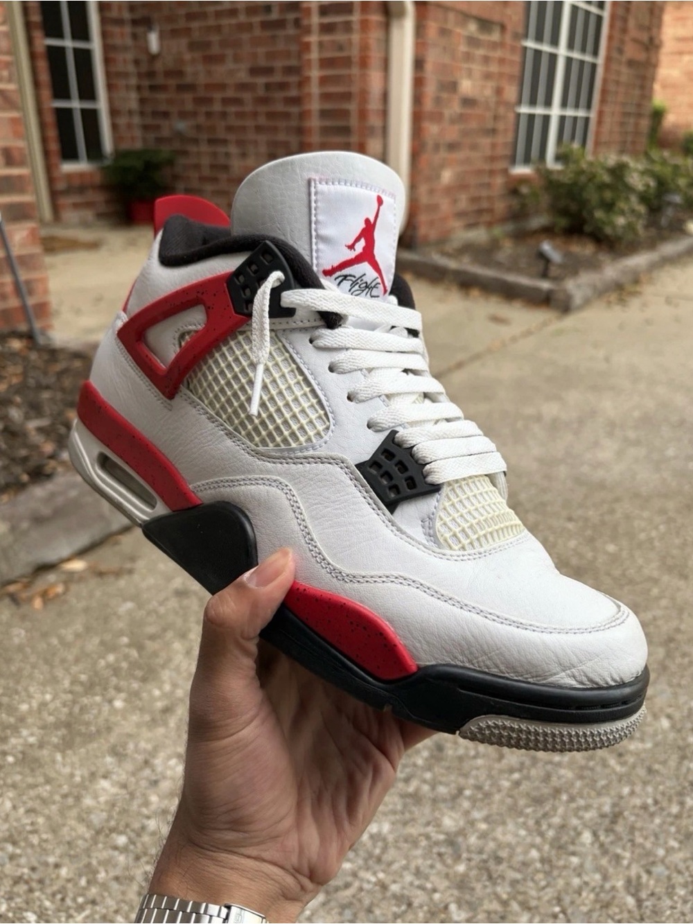 Air Jordan 4 Red Cement Size 10 Mens OG Box Used DH6927-161 Authentic